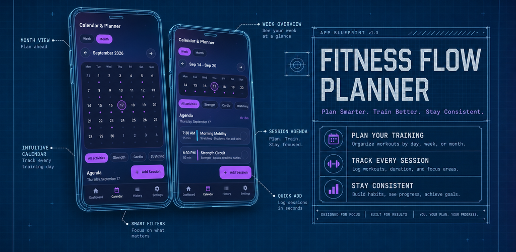 Fitness Flow Planner product artwork